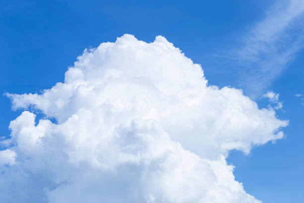 Beautiful white cloud over blue sky background, nature concept background, weather and season