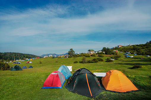 Tent camp on the plateau