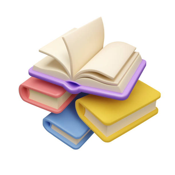 стокові ілюстрації на тему векторно-реалістична композиція книг - енциклопедія