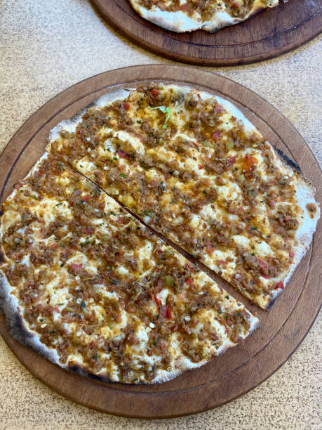 istock Lahmacun, Turkish food lahmacun on the restaurant table 1413549871
