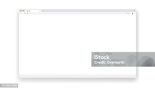 White Web Browser Window Template Stock Illustration - Download Image ...