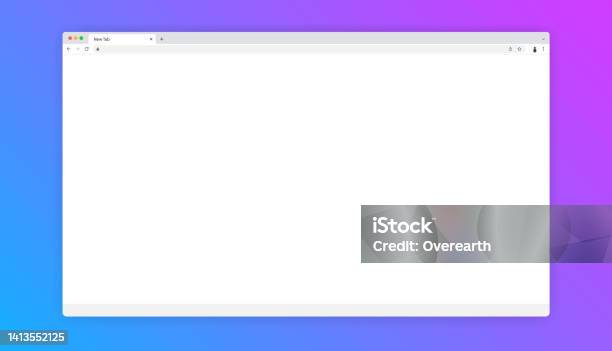 Web Browser Window Template On Gradient Background Stock Illustration ...