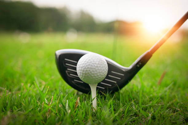 istock Golf club and ball in tee ready to play. 1413554088