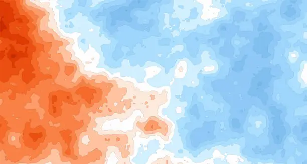 Vector illustration of Generic Heat Cold Temperature Map 103