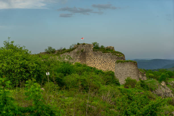 Fortification ruins in Georgia cultural heritage travel vacation stock photo