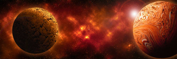 istock Unknown planet from outer space. Space nebula. Cosmic cluster of stars. Outer space background. 3D Illustration 1413569039
