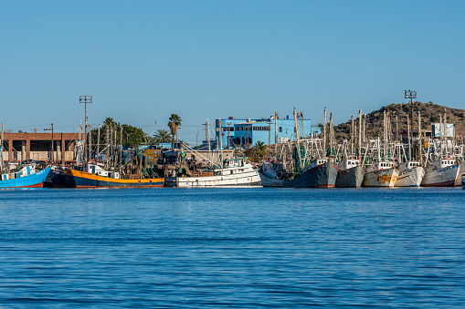 Puerto Penasco, Mexico, MX - Feb 9, 2022: A Fishing Trawlers in Rocky Point
