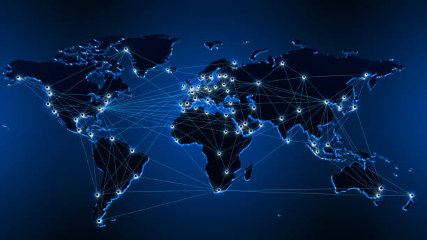 istock Global international  connectivity background 1413572551