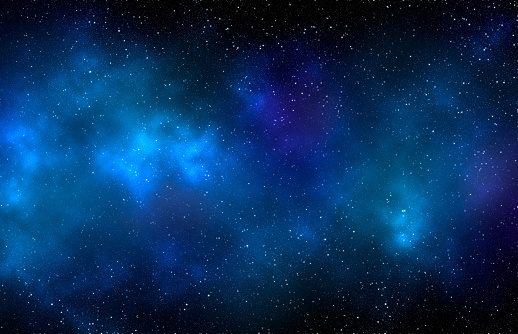 Space background with stardust and shining stars. Realistic cosmos and color nebula. Colorful galaxy. 3d illustration.