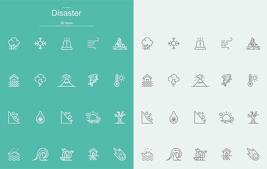 Disaster Line Icons