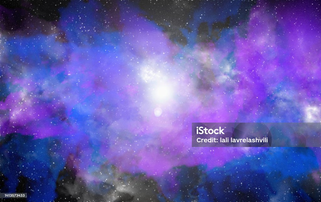Space background with stardust and shining stars. Realistic cosmos and color nebula. Colorful galaxy. 3d illustration Space background with stardust and shining stars. Realistic cosmos and color nebula. Colorful galaxy. 3d illustration. Galaxy Stock Photo