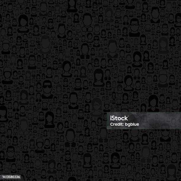 Abstract People Pattern Background Abstract Black Background People Pattern Stock Illustration - Download ...