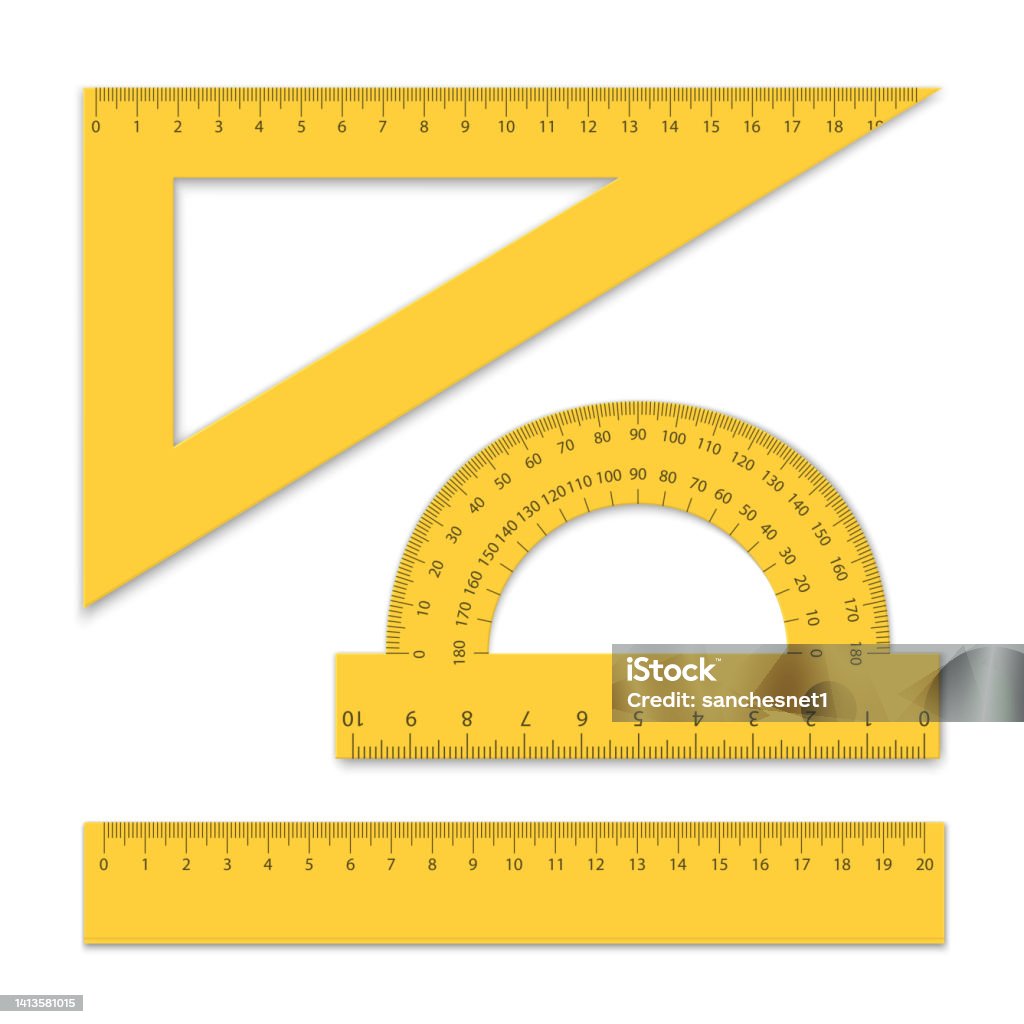 A Ruler Intrument Plastic Ruler Instruments Stock Illustration - Download Image Now ...