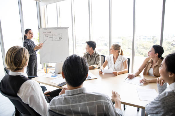 istock Business people discussing together in conference. 1413583563