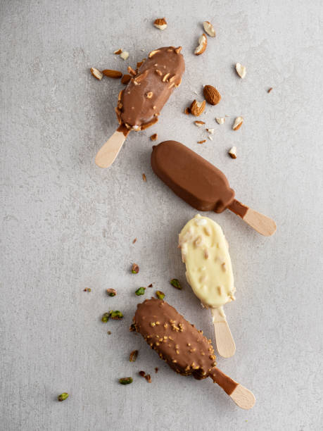 istock Stick ice cream, Chocolate popsicle, Ice cream bar, Chocolate Ice Cream Pops 1413589920