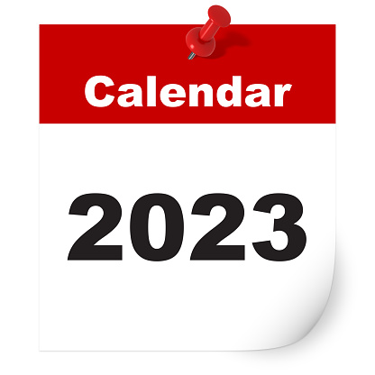 New year 2023 calendar