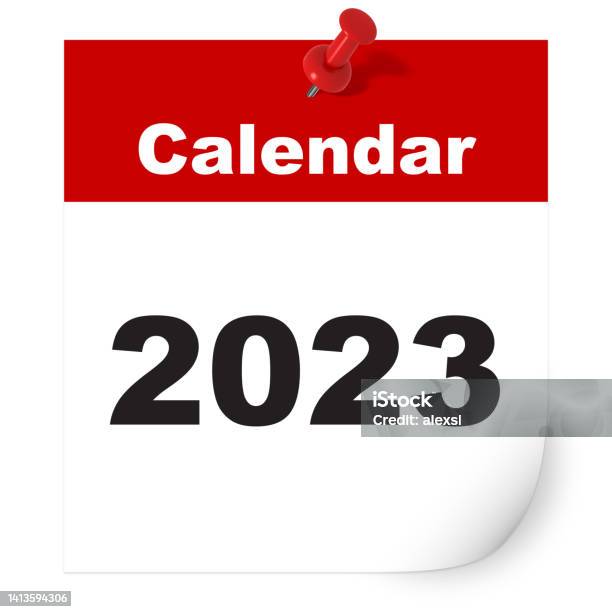 New Year 2023 Calendar Stock Photo - Download Image Now - New Year, 2023, Annual Event