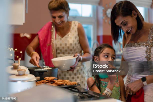 Grandmas Fresh Jalebi Stock Photo - Download Image Now - Diwali, Family, Indian Ethnicity
