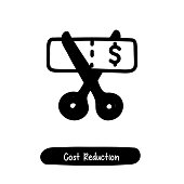 istock Cost Reduction Icon. Trendy Style Vector Illustration Symbol 1413599222