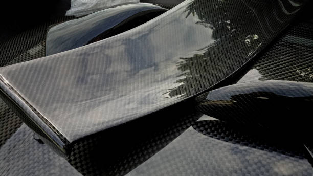istock Carbon fiber from composite material make for sport racing part 1413600304