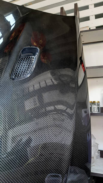 istock Carbon fiber from composite material make for sport racing part 1413600565