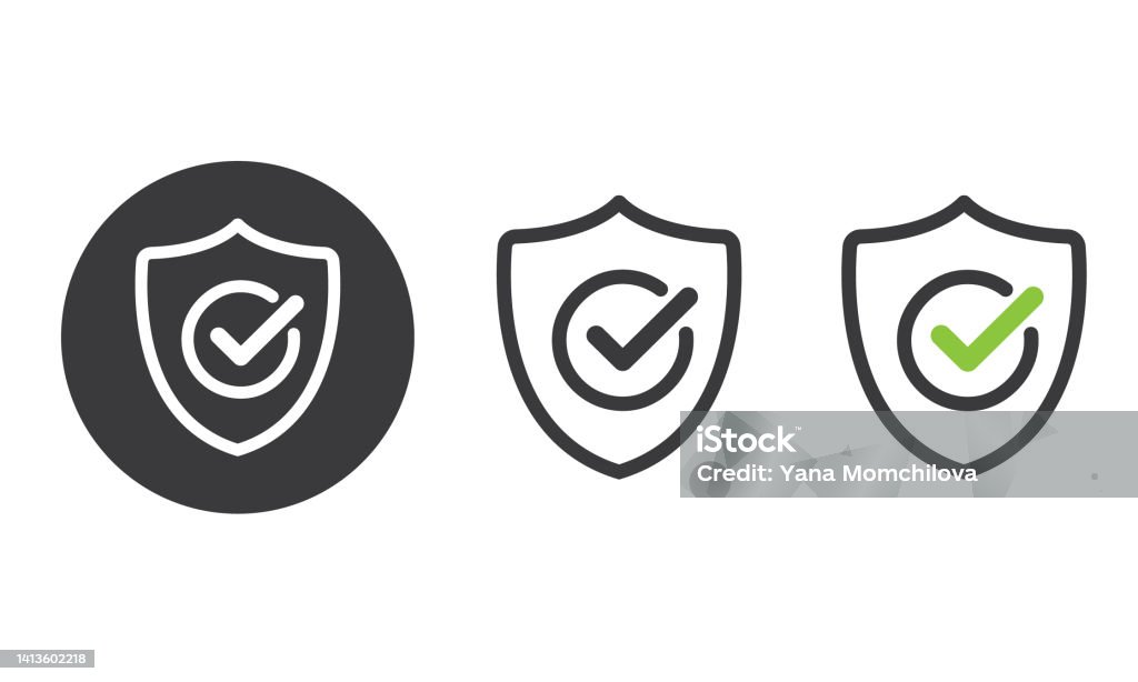 Security Status Simbol Security Symbol In Three Different Variants Stock Illustration ...