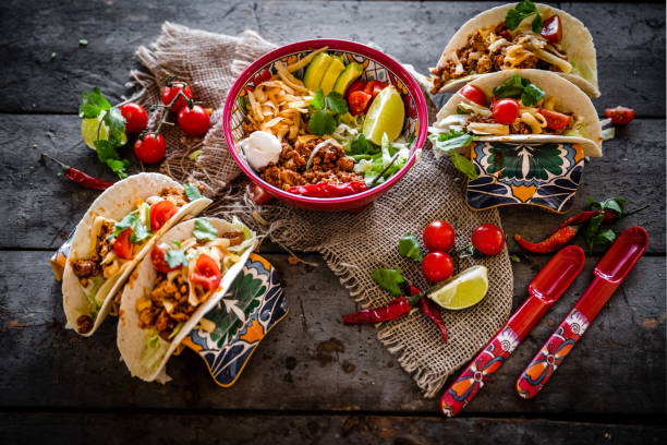 Tacos dinner stock photo