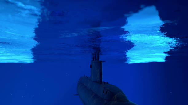 istock Underwater Pursuit By Submarine 1413603492