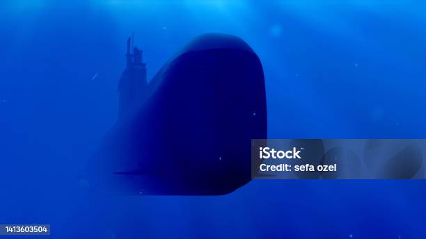 Nuclear Submarine Stock Photo - Download Image Now - Submarine, Underwater, Research