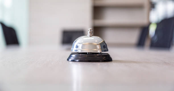 istock Hotel service bell , concept of first class service business. 1413604833