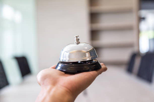 istock Hotel service bell , concept of first class service business. 1413604834