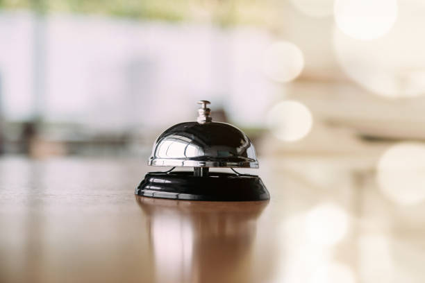 istock Hotel service bell , concept of first class service business. 1413604879