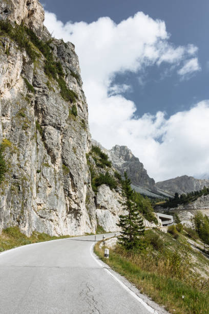 istock Lonely mountain road in the Italian Dolomites 1413606175