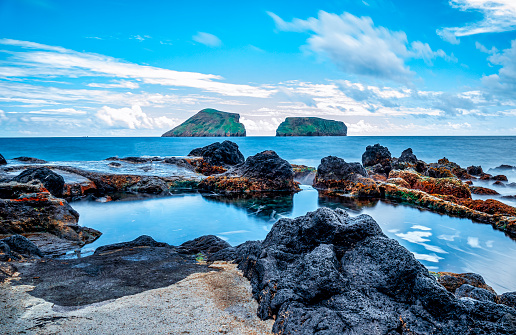 Islets called Ilheus das Cabras in Terceira Island coast