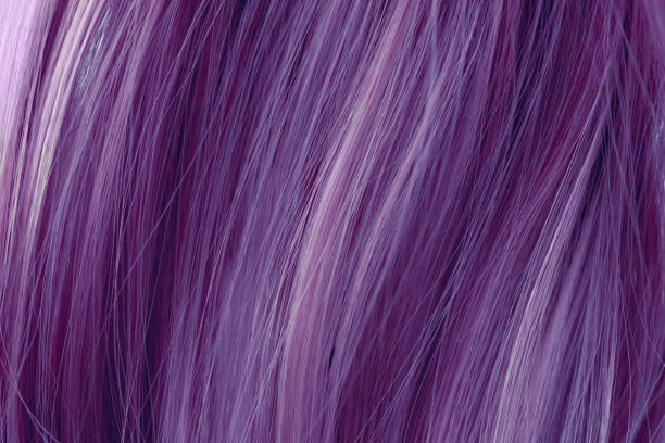 istock Purple curly hair texture closeup. 1413612472