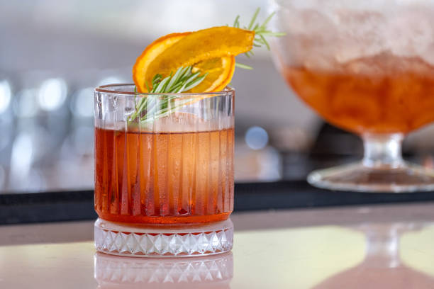 istock Refreshing fruity and alcoholic summer cocktail on dark background 1413618916