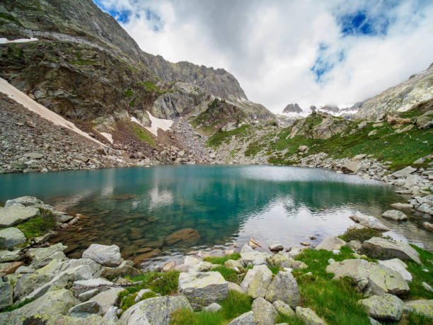 Remune lake in Benasque Valley of Huesca pyrenees, Spain