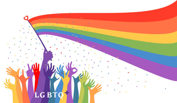 istock Gay Pride celebration. Pride parade. Colorful LGBT pride month banner. 1413629021