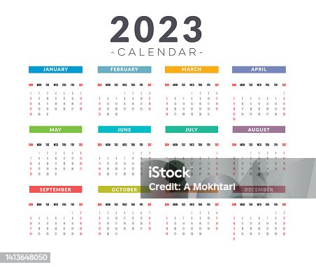 istock Calendar 2023, basic model. 1413648050