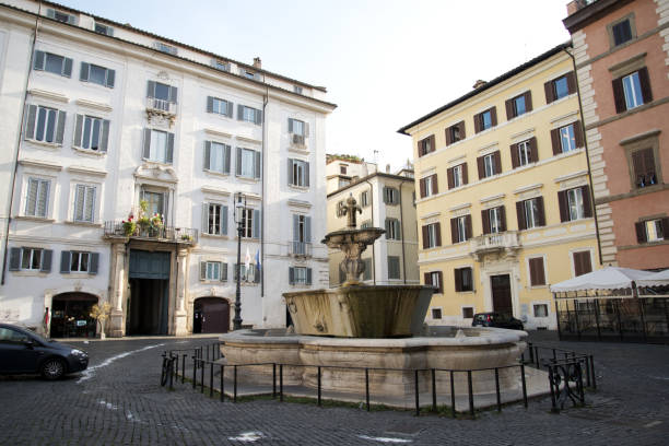 istock Fountain on Piazza Farnese, Rome. 1413648559
