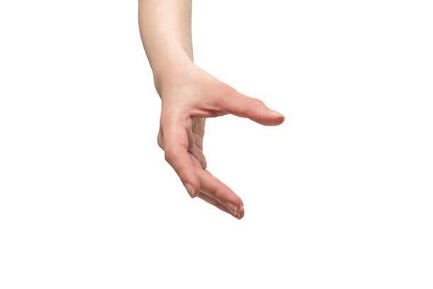 istock Woman hand isolated on a white background. 1413650033