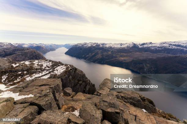 Lysefjord Or Lysefjorden A Fjord Located In The Ryfylke Area In Rogaland County In Southwestern Norway Scandinavia Europe Stock Photo - Download Image Now