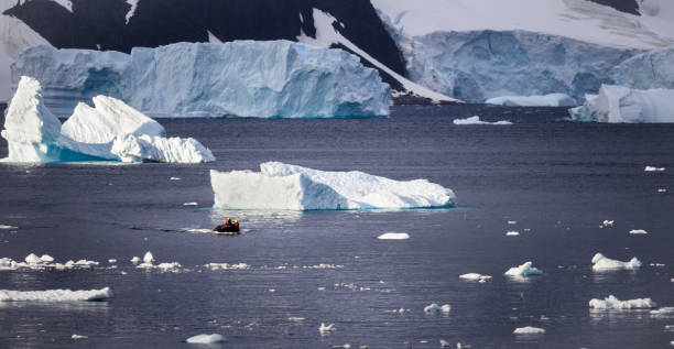 istock Zodiac among the Icebergs in Antarctica 1413656229