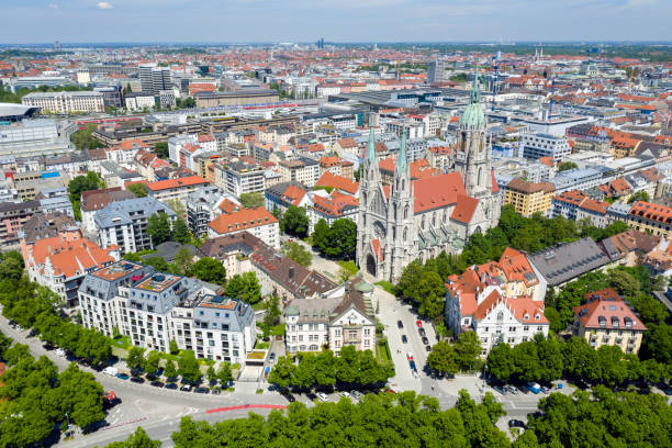 istock Aerial View of Central Munich, Germany 1413657866
