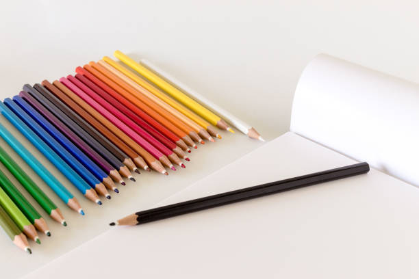 istock Multicolored pencils, colored pencils on white background. 1413658341