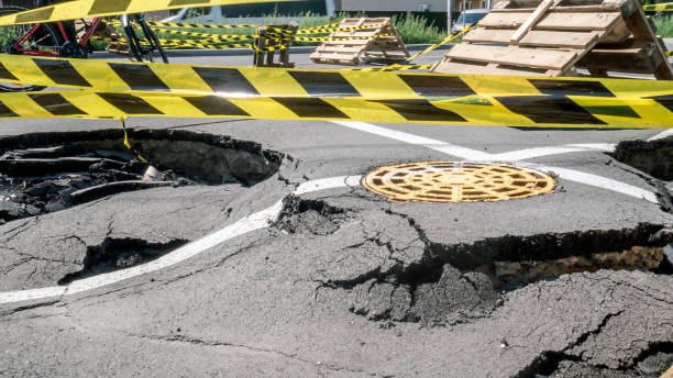 istock Dangerous section of the road 1413663782