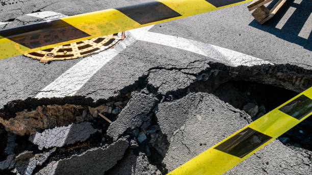 istock Dangerous section of the road 1413663813