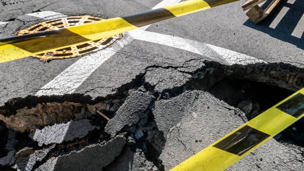 istock Dangerous section of the road 1413663834