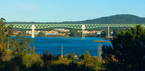 istock Railway bridge Catoira, Rianxo Galicia, Spain. 1413666632