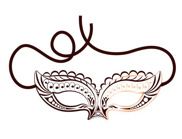 istock Lace mask vector stock illustration. The Carnival of Venice. 1413667566